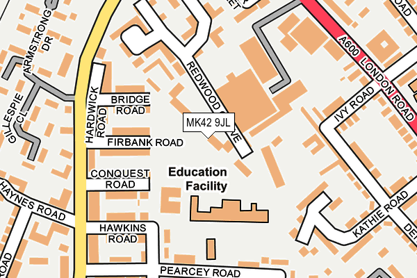MK42 9JL map - OS OpenMap – Local (Ordnance Survey) MK42 9JL map - OS OpenMap – Local (Ordnance Survey)