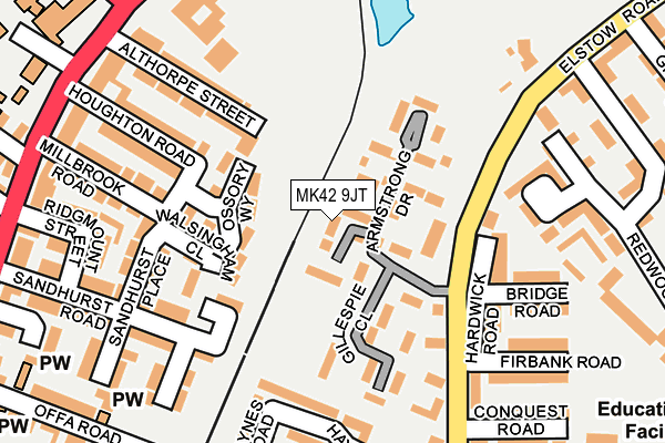 MK42 9JT map - OS OpenMap – Local (Ordnance Survey) MK42 9JT map - OS OpenMap – Local (Ordnance Survey)