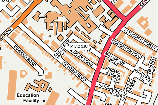MK42 9JU map - OS OpenMap – Local (Ordnance Survey) MK42 9JU map - OS OpenMap – Local (Ordnance Survey)