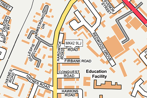 MK42 9LJ map - OS OpenMap – Local (Ordnance Survey) MK42 9LJ map - OS OpenMap – Local (Ordnance Survey)