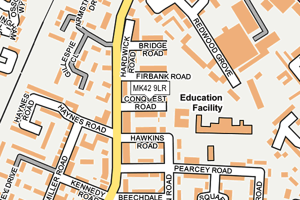 MK42 9LR map - OS OpenMap – Local (Ordnance Survey) MK42 9LR map - OS OpenMap – Local (Ordnance Survey)