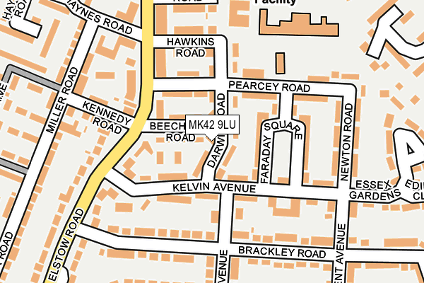 MK42 9LU map - OS OpenMap – Local (Ordnance Survey) MK42 9LU map - OS OpenMap – Local (Ordnance Survey)