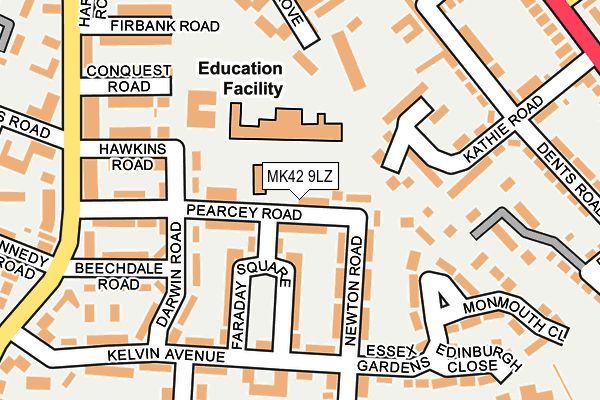 MK42 9LZ map - OS OpenMap – Local (Ordnance Survey) MK42 9LZ map - OS OpenMap – Local (Ordnance Survey)