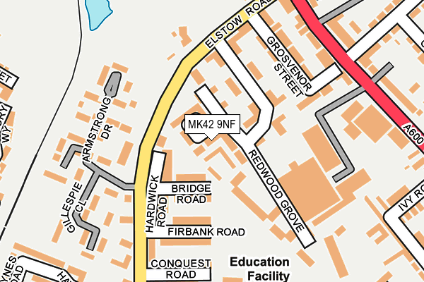 MK42 9NF map - OS OpenMap – Local (Ordnance Survey) MK42 9NF map - OS OpenMap – Local (Ordnance Survey)