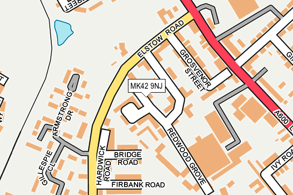 MK42 9NJ map - OS OpenMap – Local (Ordnance Survey) MK42 9NJ map - OS OpenMap – Local (Ordnance Survey)