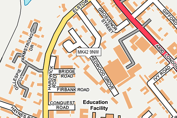 MK42 9NW map - OS OpenMap – Local (Ordnance Survey) MK42 9NW map - OS OpenMap – Local (Ordnance Survey)