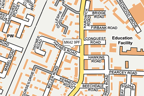 MK42 9PF map - OS OpenMap – Local (Ordnance Survey) MK42 9PF map - OS OpenMap – Local (Ordnance Survey)