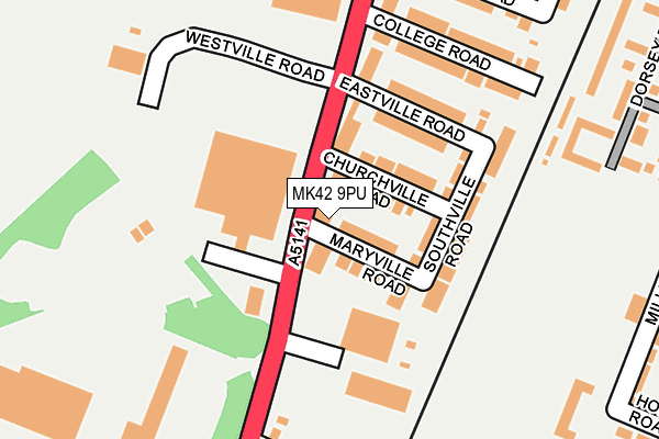MK42 9PU map - OS OpenMap – Local (Ordnance Survey) MK42 9PU map - OS OpenMap – Local (Ordnance Survey)