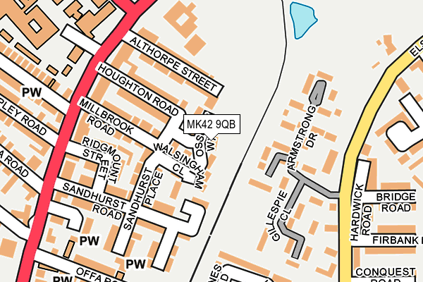MK42 9QB map - OS OpenMap – Local (Ordnance Survey) MK42 9QB map - OS OpenMap – Local (Ordnance Survey)