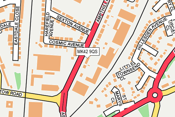 MK42 9QS map - OS OpenMap – Local (Ordnance Survey) MK42 9QS map - OS OpenMap – Local (Ordnance Survey)