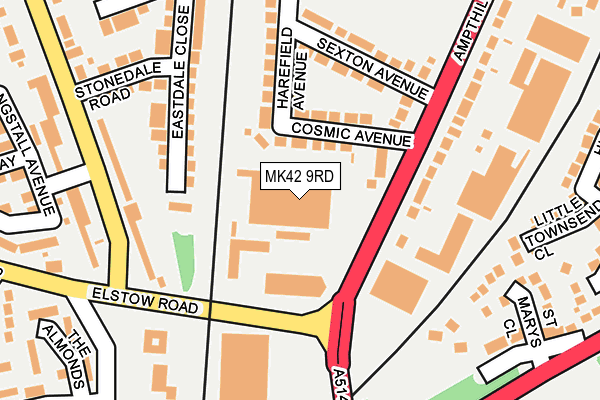 MK42 9RD map - OS OpenMap – Local (Ordnance Survey) MK42 9RD map - OS OpenMap – Local (Ordnance Survey)