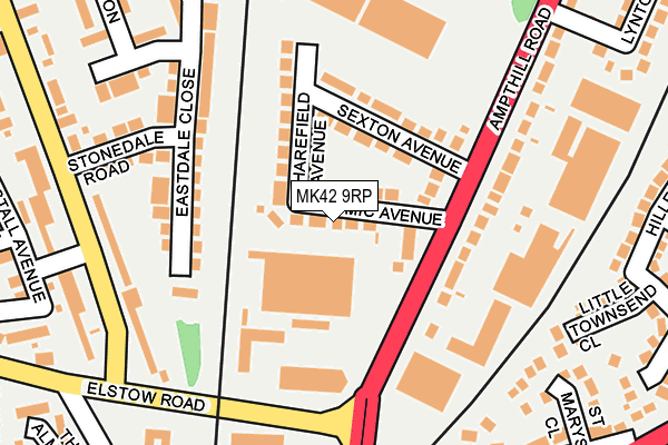MK42 9RP map - OS OpenMap – Local (Ordnance Survey) MK42 9RP map - OS OpenMap – Local (Ordnance Survey)