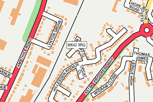 MK42 9RQ map - OS OpenMap – Local (Ordnance Survey) MK42 9RQ map - OS OpenMap – Local (Ordnance Survey)