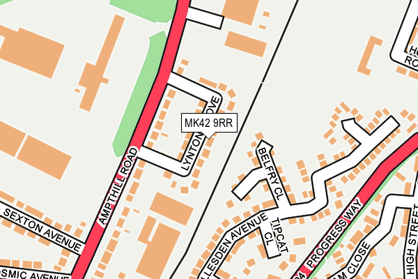 MK42 9RR map - OS OpenMap – Local (Ordnance Survey) MK42 9RR map - OS OpenMap – Local (Ordnance Survey)