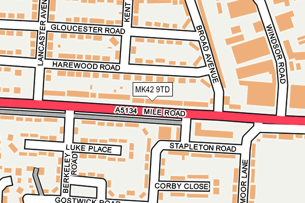 MK42 9TD map - OS OpenMap – Local (Ordnance Survey) MK42 9TD map - OS OpenMap – Local (Ordnance Survey)