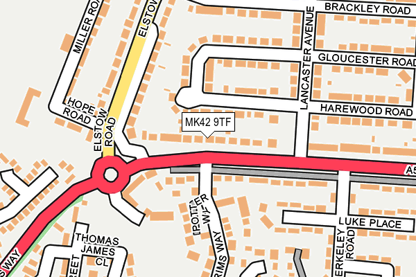 MK42 9TF map - OS OpenMap – Local (Ordnance Survey) MK42 9TF map - OS OpenMap – Local (Ordnance Survey)