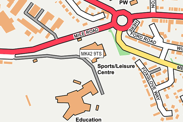 MK42 9TS map - OS OpenMap – Local (Ordnance Survey) MK42 9TS map - OS OpenMap – Local (Ordnance Survey)