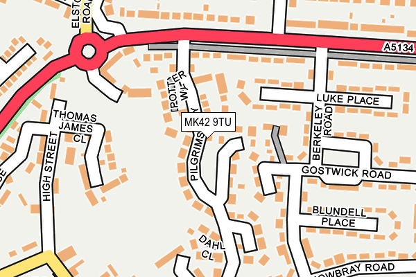 MK42 9TU map - OS OpenMap – Local (Ordnance Survey) MK42 9TU map - OS OpenMap – Local (Ordnance Survey)