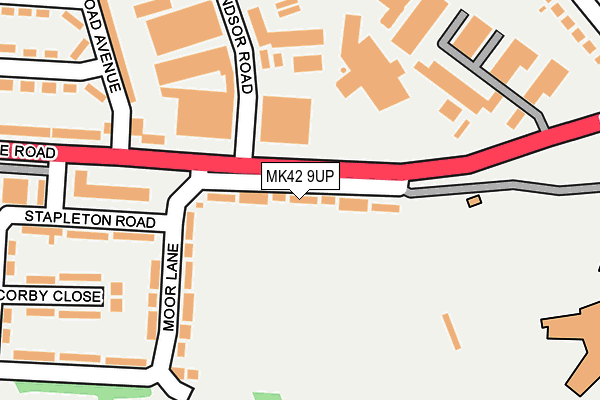 MK42 9UP map - OS OpenMap – Local (Ordnance Survey)
