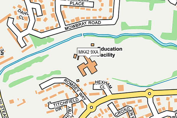 MK42 9XA map - OS OpenMap – Local (Ordnance Survey) MK42 9XA map - OS OpenMap – Local (Ordnance Survey)