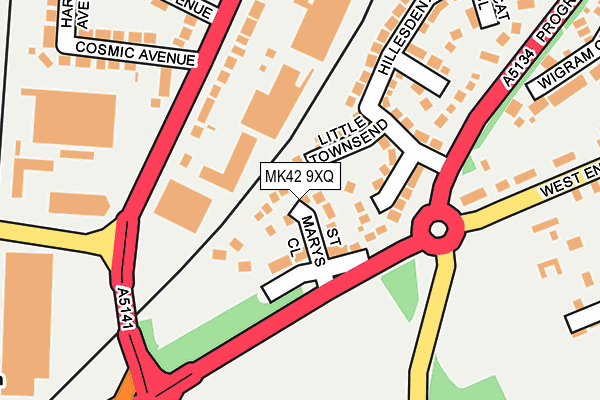 MK42 9XQ map - OS OpenMap – Local (Ordnance Survey) MK42 9XQ map - OS OpenMap – Local (Ordnance Survey)