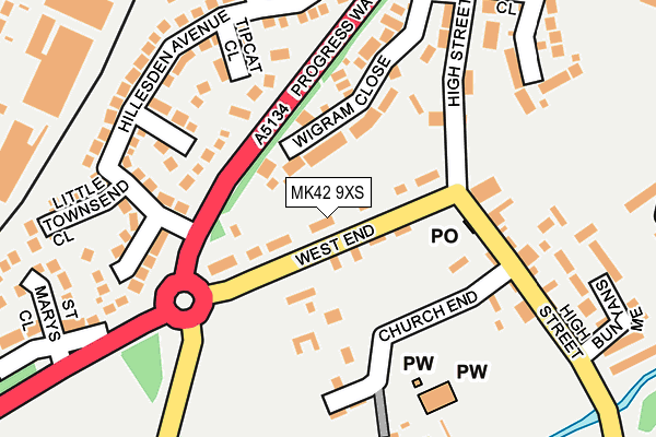 MK42 9XS map - OS OpenMap – Local (Ordnance Survey) MK42 9XS map - OS OpenMap – Local (Ordnance Survey)