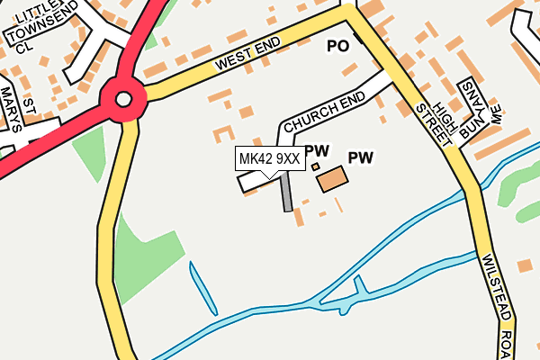 MK42 9XX map - OS OpenMap – Local (Ordnance Survey)