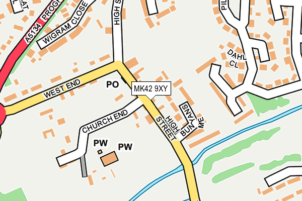MK42 9XY map - OS OpenMap – Local (Ordnance Survey) MK42 9XY map - OS OpenMap – Local (Ordnance Survey)