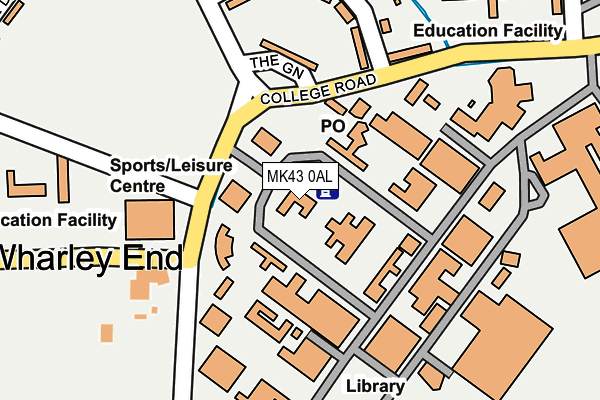 MK43 0AL map - OS OpenMap – Local (Ordnance Survey) MK43 0AL map - OS OpenMap – Local (Ordnance Survey)