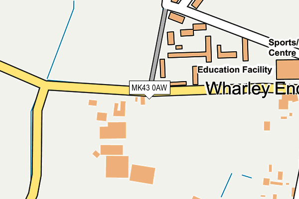 MK43 0AW map - OS OpenMap – Local (Ordnance Survey) MK43 0AW map - OS OpenMap – Local (Ordnance Survey)