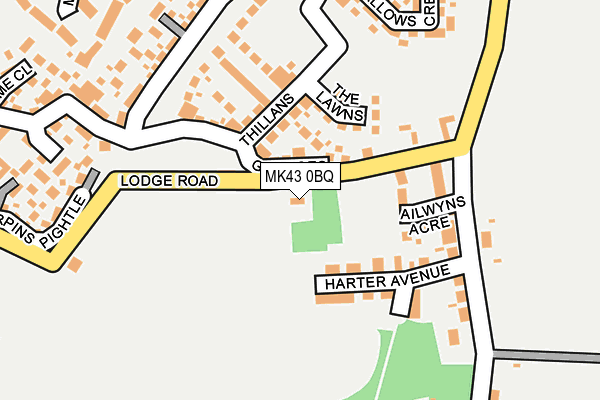 MK43 0BQ map - OS OpenMap – Local (Ordnance Survey) MK43 0BQ map - OS OpenMap – Local (Ordnance Survey)