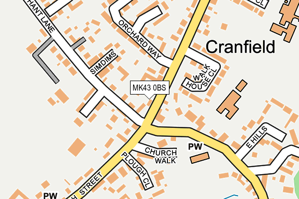 MK43 0BS map - OS OpenMap – Local (Ordnance Survey)