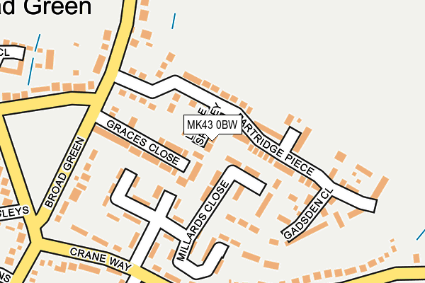 MK43 0BW map - OS OpenMap – Local (Ordnance Survey) MK43 0BW map - OS OpenMap – Local (Ordnance Survey)