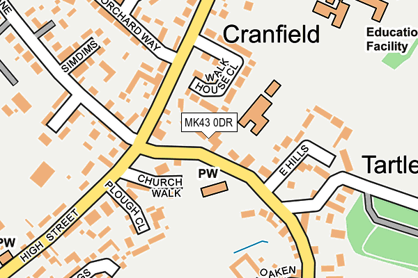 MK43 0DR map - OS OpenMap – Local (Ordnance Survey)