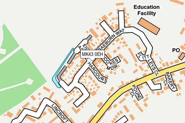 MK43 0EH map - OS OpenMap – Local (Ordnance Survey) MK43 0EH map - OS OpenMap – Local (Ordnance Survey)