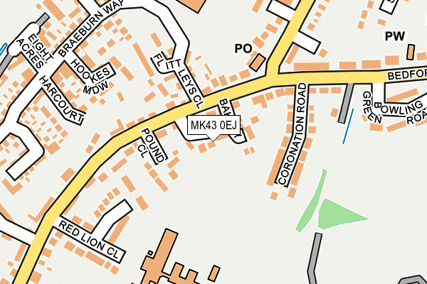 MK43 0EJ map - OS OpenMap – Local (Ordnance Survey) MK43 0EJ map - OS OpenMap – Local (Ordnance Survey)