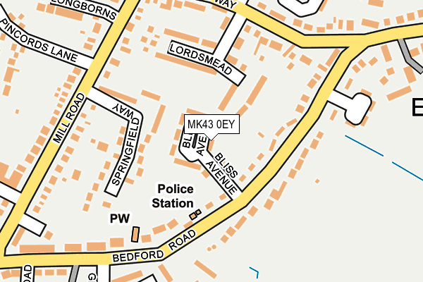 MK43 0EY map - OS OpenMap – Local (Ordnance Survey) MK43 0EY map - OS OpenMap – Local (Ordnance Survey)