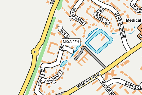 MK43 0FH map - OS OpenMap – Local (Ordnance Survey) MK43 0FH map - OS OpenMap – Local (Ordnance Survey)