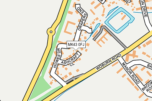 MK43 0FJ map - OS OpenMap – Local (Ordnance Survey) MK43 0FJ map - OS OpenMap – Local (Ordnance Survey)