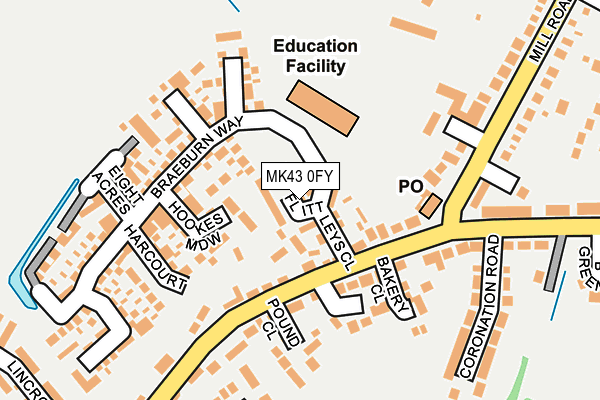 MK43 0FY map - OS OpenMap – Local (Ordnance Survey) MK43 0FY map - OS OpenMap – Local (Ordnance Survey)