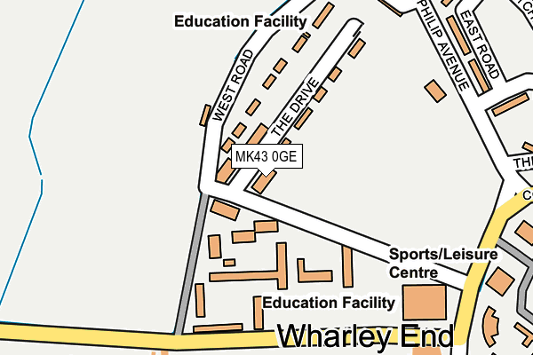 MK43 0GE map - OS OpenMap – Local (Ordnance Survey) MK43 0GE map - OS OpenMap – Local (Ordnance Survey)
