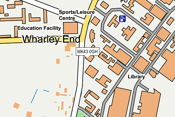 MK43 0GH map - OS OpenMap – Local (Ordnance Survey) MK43 0GH map - OS OpenMap – Local (Ordnance Survey)