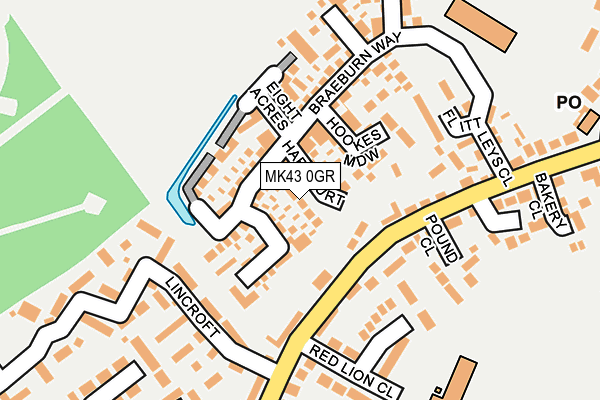 MK43 0GR map - OS OpenMap – Local (Ordnance Survey) MK43 0GR map - OS OpenMap – Local (Ordnance Survey)