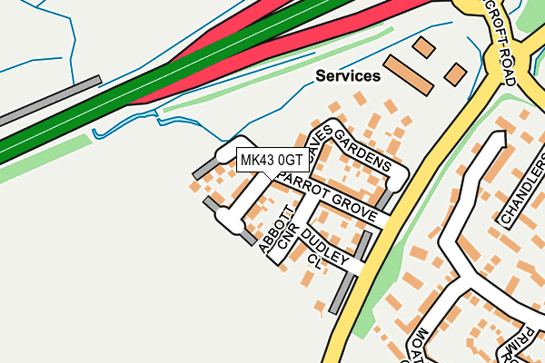 MK43 0GT map - OS OpenMap – Local (Ordnance Survey) MK43 0GT map - OS OpenMap – Local (Ordnance Survey)