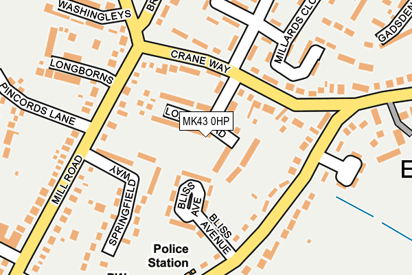 MK43 0HP map - OS OpenMap – Local (Ordnance Survey) MK43 0HP map - OS OpenMap – Local (Ordnance Survey)
