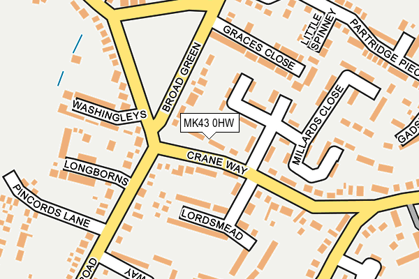 MK43 0HW map - OS OpenMap – Local (Ordnance Survey) MK43 0HW map - OS OpenMap – Local (Ordnance Survey)