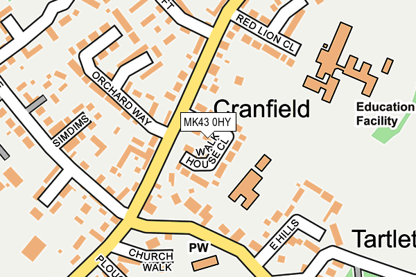 MK43 0HY map - OS OpenMap – Local (Ordnance Survey) MK43 0HY map - OS OpenMap – Local (Ordnance Survey)
