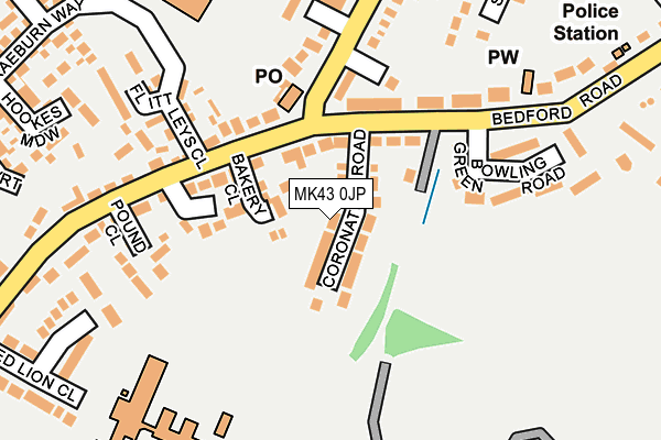 MK43 0JP map - OS OpenMap – Local (Ordnance Survey) MK43 0JP map - OS OpenMap – Local (Ordnance Survey)