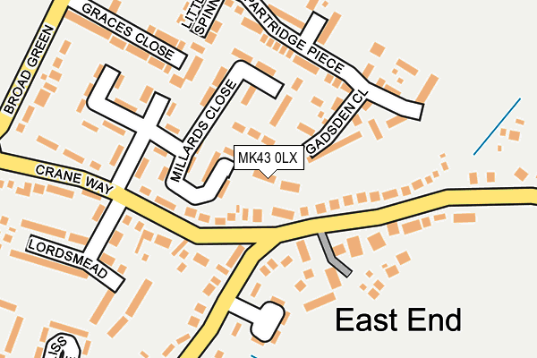 MK43 0LX map - OS OpenMap – Local (Ordnance Survey) MK43 0LX map - OS OpenMap – Local (Ordnance Survey)