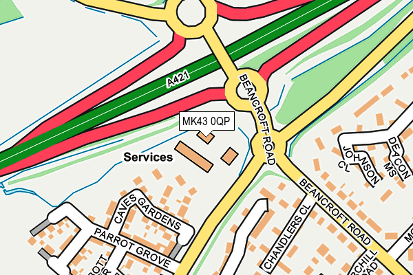 MK43 0QP map - OS OpenMap – Local (Ordnance Survey) MK43 0QP map - OS OpenMap – Local (Ordnance Survey)
